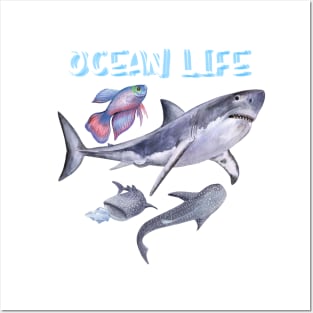 Ocean life Posters and Art